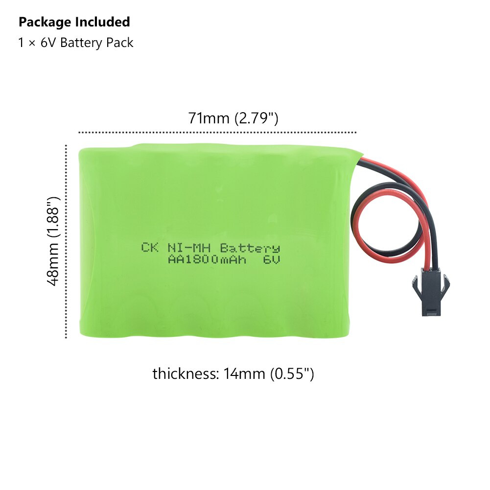 6V 1800mAh NI-MH AA Battery for RC Toy Electric toy security facilities electric toy AA battery 6v battery group L6.2/SM 2P PlUG