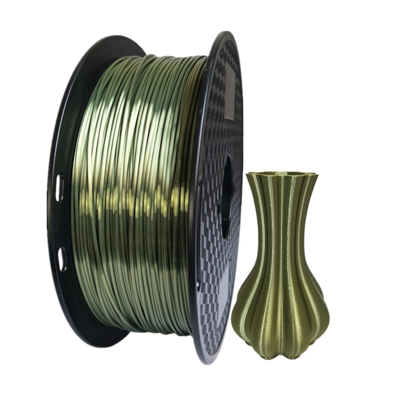 Filamento de seda da impressora do pla 3d 1.75mm 250g/500g/1kg filamentos de seda brilho 3d material de impressão brilhante metálico como o bronze da sensação