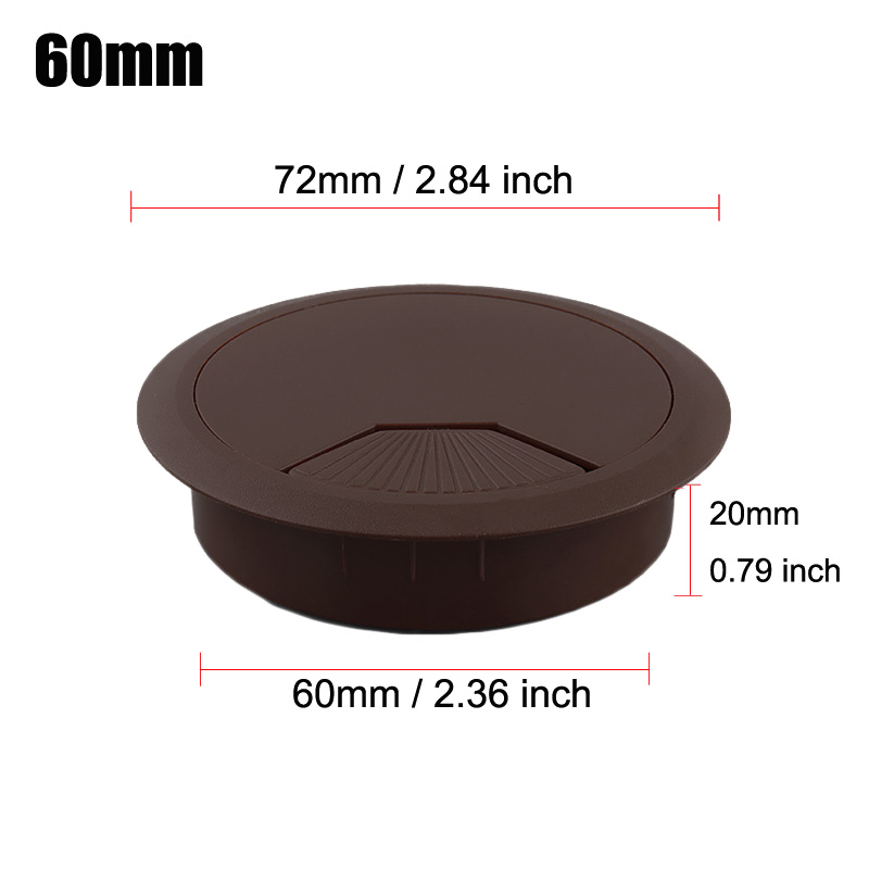 35/50/60/80mm PC Computer Desk ABS Plastic Grommet Table Cable Tidy Wire Hole Cover: Red