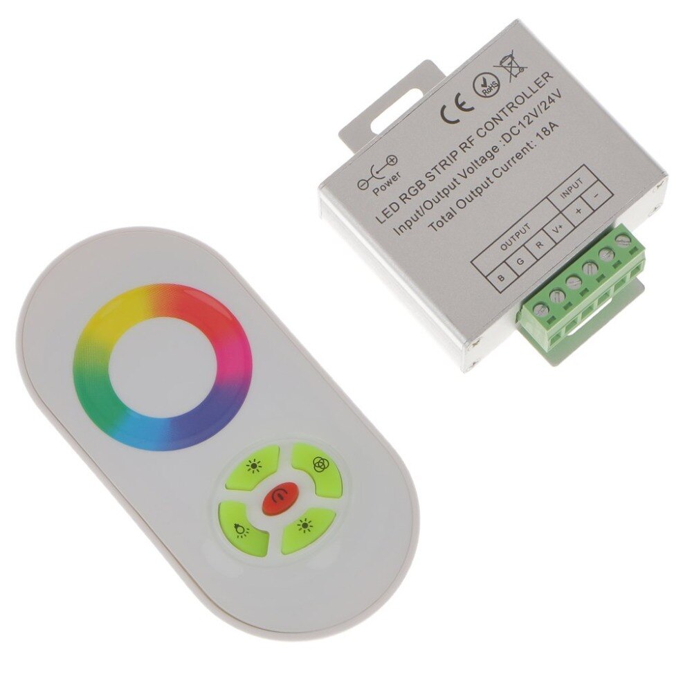 Osiden  dc 12v-24v trådløs rf berøringspanel mørkere rgb fjernkontroll 18a rgb kontroller til 3528 5050 rgb ledet stripelys