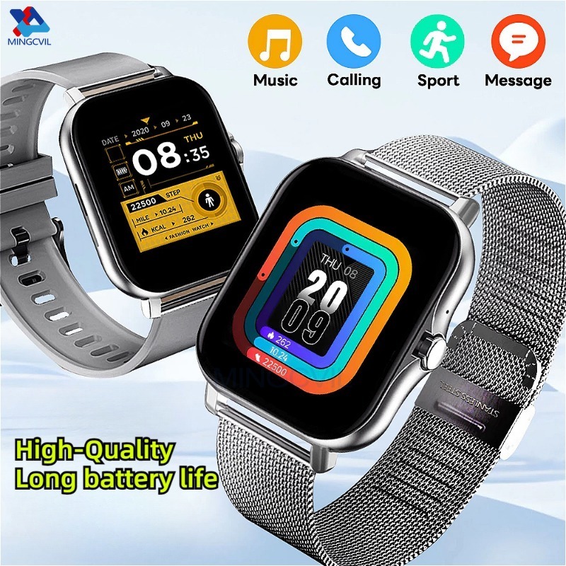 MINGCVIL inteligentny zegarek sportowy zegar zdatność monitor zdrowia wodoodporny Smartwatch bezprzewodowe zegarki telefoniczne dla Xiaomi IOS mężczyźni kobiety