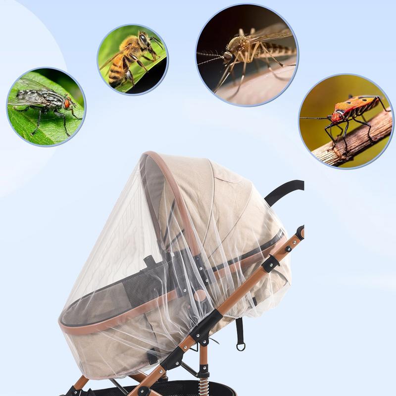Baby Net 2X Bassinet Net Travel-Friendly Breathable Lightweight Portable Sun Protection For Strolling Nursery Car Travel Playpen