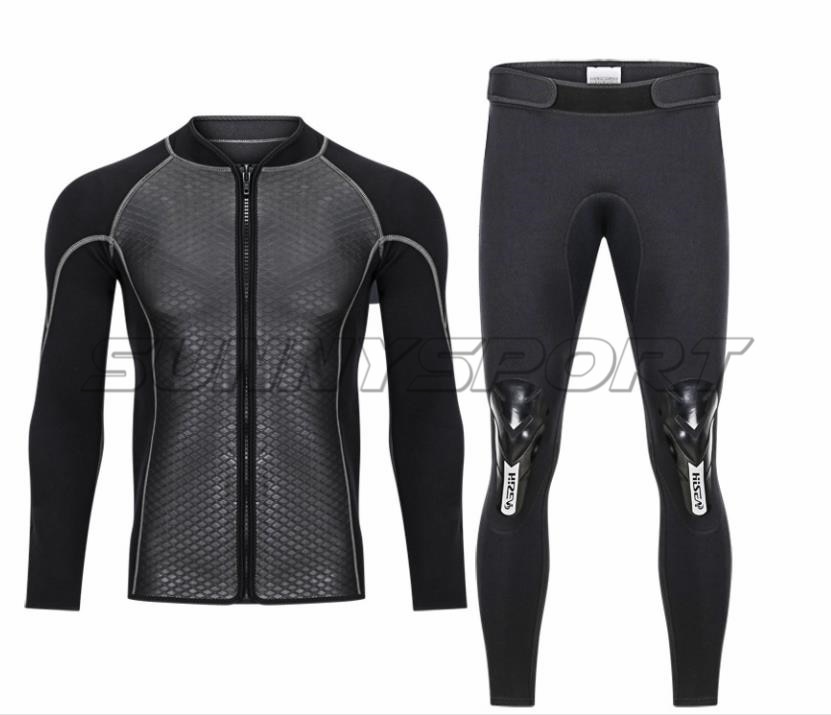 Traje de buceo dividido para hombre, abrigo, pantalones para surf al aire libre, natación, playa, protector solar, ropa de playa cálida de 2,5mm