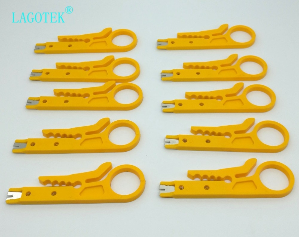 10pcs Network UTP Cable Cutter Stripper Plier Punch Down Hand Tools Easy Use Mini Portable Simple Data Cable Wire Plier