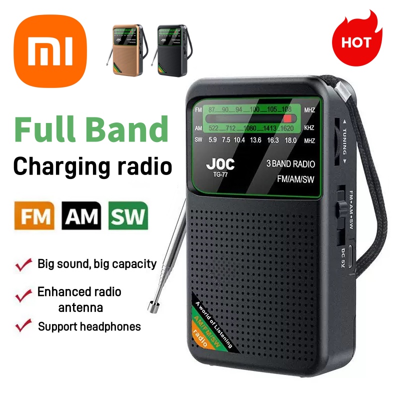 Xiaomi Full Band Radio Radio portatile Am Fm Sw Radio multifunzione Eccellente ricevitore Radio a transistor con altoparlante