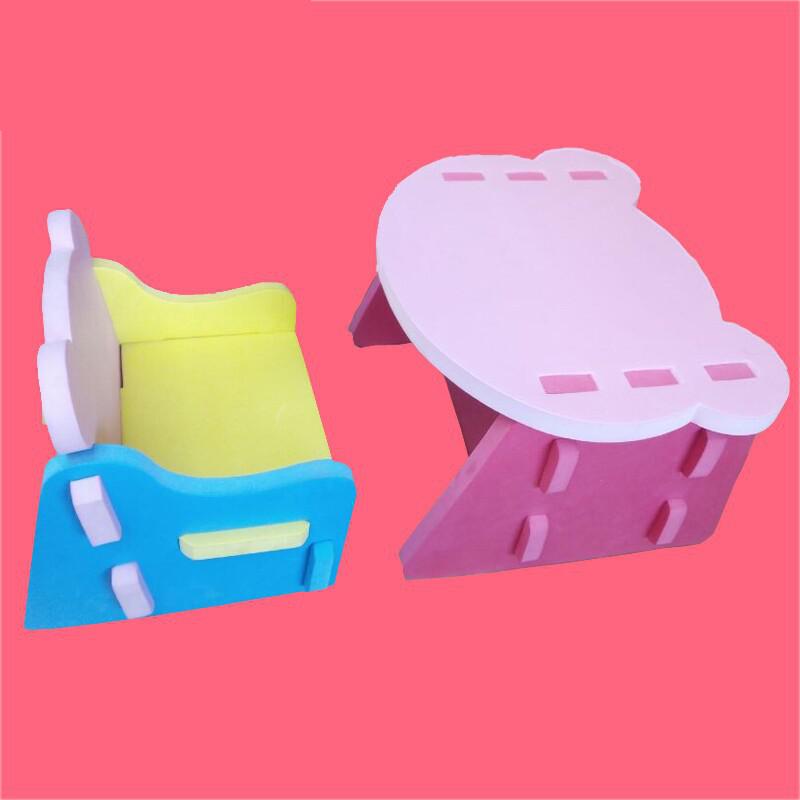 Bärbar gör-det-själv montera babymatsstol & skrivbordsset småbarn barn barnstolar anti-kollision liten soffa pe skum stödsits