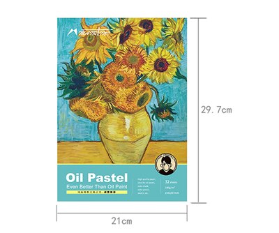 Vara de pintura a óleo, papel especial para pintura, 195x195mm, quadrado, papel suave, 240g, materiais de arte: A4 sunflower