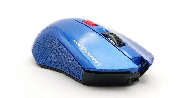 2.4G Charging Wireless 6D Mouse 1600DPI Slient Button Rechargeable Computer Gaming Wifi Mice gaming mouse: Piano Blue