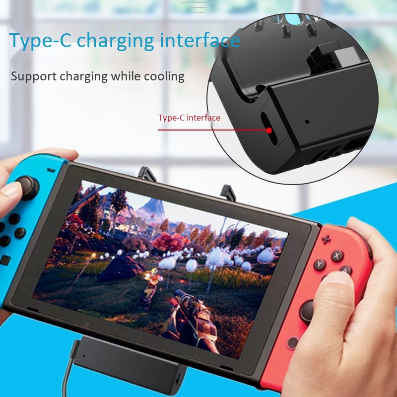 Mute Cooling Fan Dock Cooler with USB-C Charging Port for Nintendo Switch & Switch Lite Game Console: Default Title