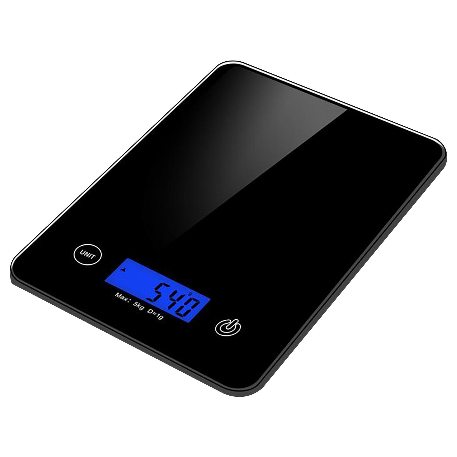 Electronic Kitchen Scale Digital Food Scale Stainless Steel Weighing Scale LCD High Precision Measuring Tools Scale For Cooking: Black