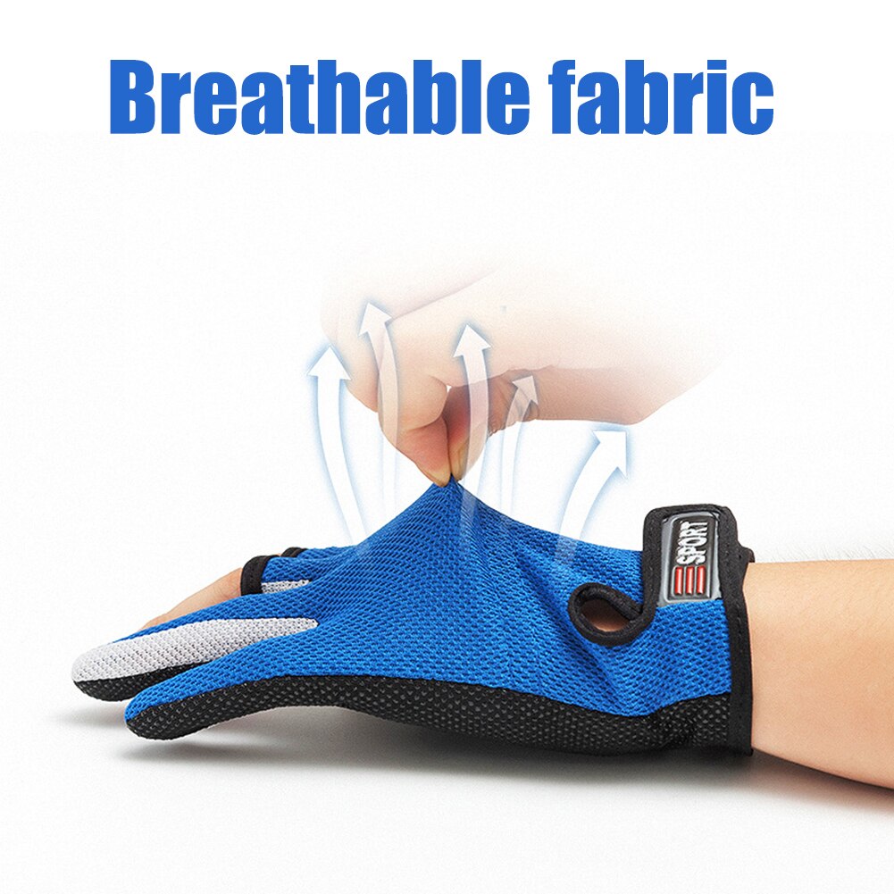 1 Paar Vissen Handschoenen 3 Cut Vingers Waterdicht Anti-Slip Outdoor Sport Wanten Outdoor Draagbare Vissen Carrying