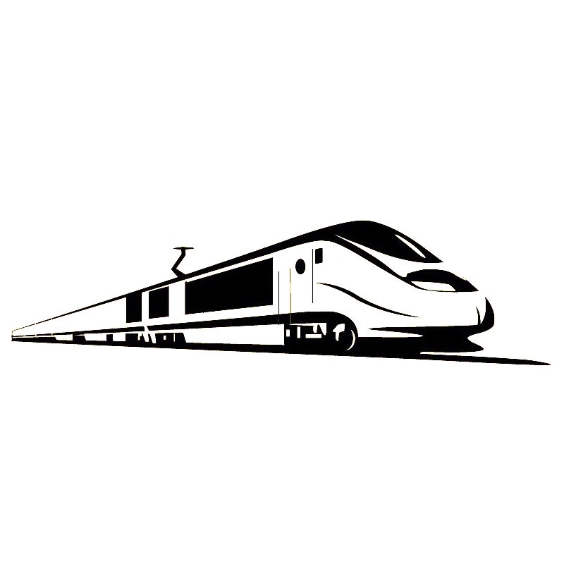 Bullet High-speed Rail Train Wall Stickers Home Decoration Detachable Living Room Poster Living Room Bedroom Decal PW22: 822 Black / 57X16CM