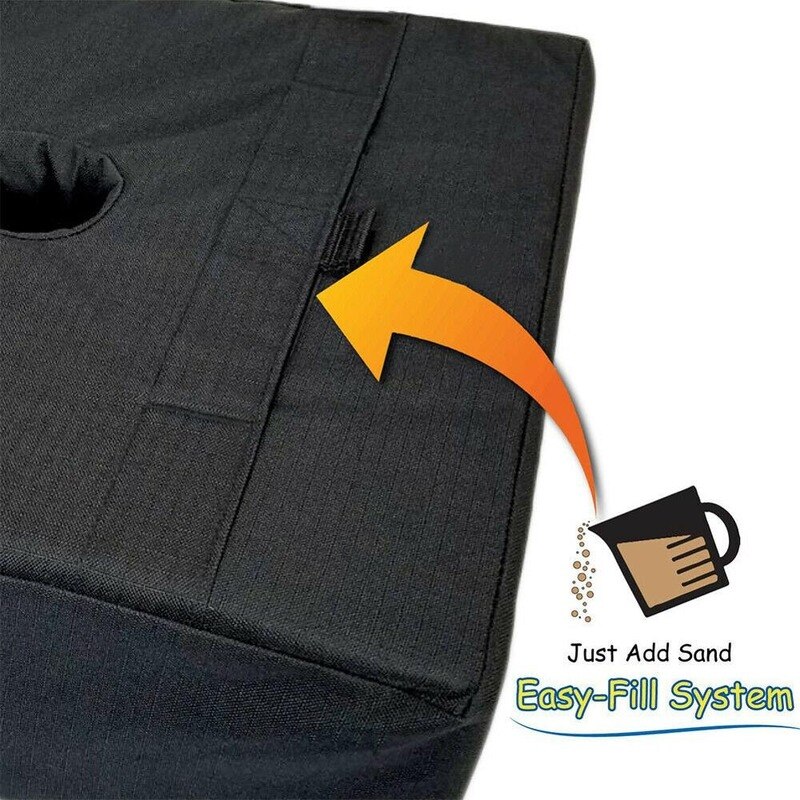 Zwart Vierkant Patio Paraplu Base Weerbestendig Gewicht Tas Met Brede Opening, Universele Maat Voor Standaard Outdoor Patio Paraplu