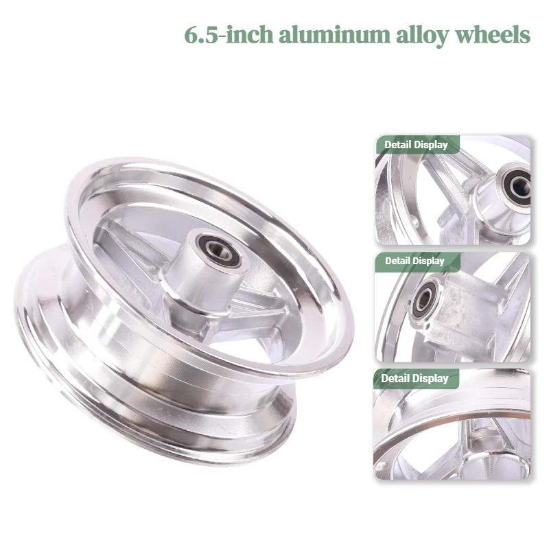 6.5-inch aluminum alloy wheel hub with M12 disc brake rim suitable for small Citycoco electric scooters