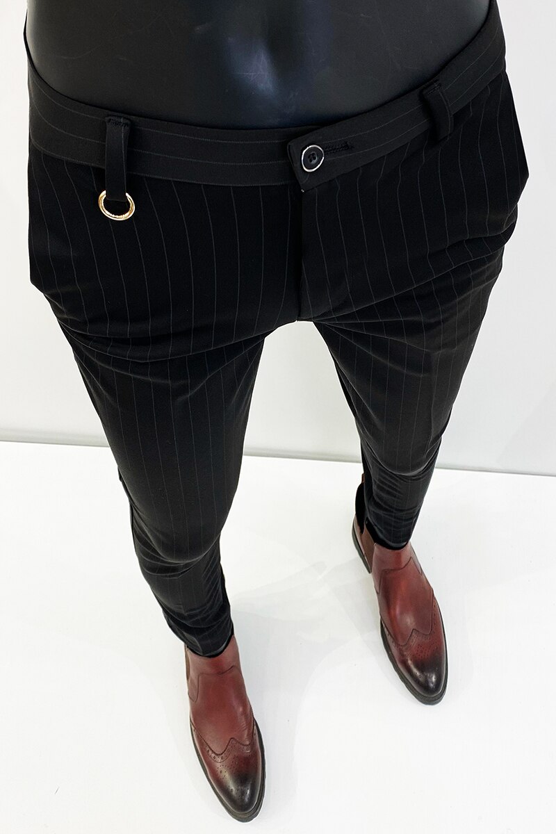 saferido Spring and Summer New Suit Pants Nine Minutes Pants Korean Slim Men's Business Casual Pants Men's Trousers Men Trousers 36