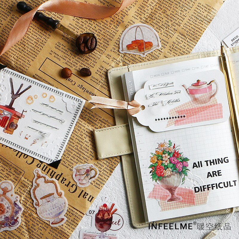 20-40 st/lot vintage tid och utrymme betyder klistermärke dekoration klistermärken diy för hantverk dagbok scrapbooking planerare etikett klistermärke