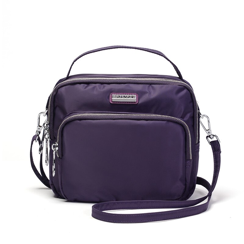 Fouvor luxe femmes Messenger sacs Nylon décontracté embrayage Carteira sac à main sac à bandoulière pour dames Bolsa Feminina: VIOLET