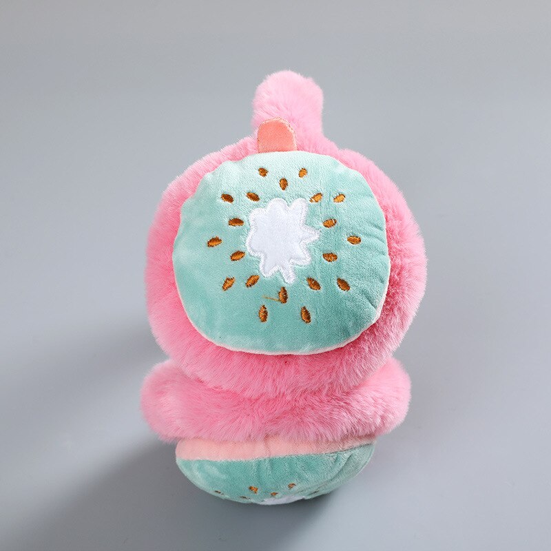 Orejeras bonitas de frutas para mujer, calentadores de orejas, cubierta de oreja plegable cálida, auriculares para chicas, diadema, ciclismo al aire libre: Rojo rosado