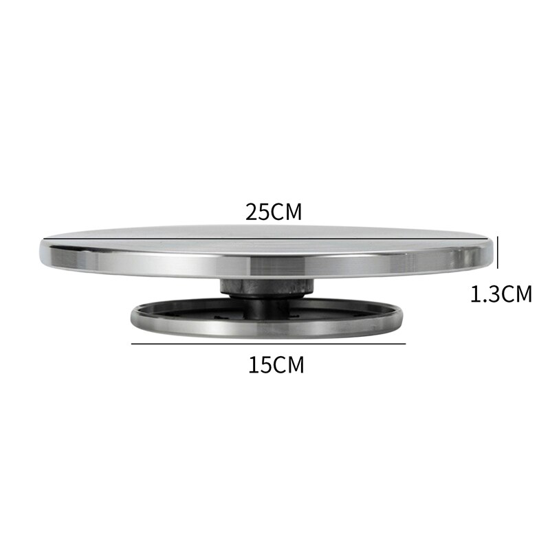 15/20/25/30cm Double Face Use Aluminum Alloy Turntable Ceramic Clay Sculpture Platform Pottery Wheel Lazy Susan Rotating Tools: 25 x 15 x 1.3cm