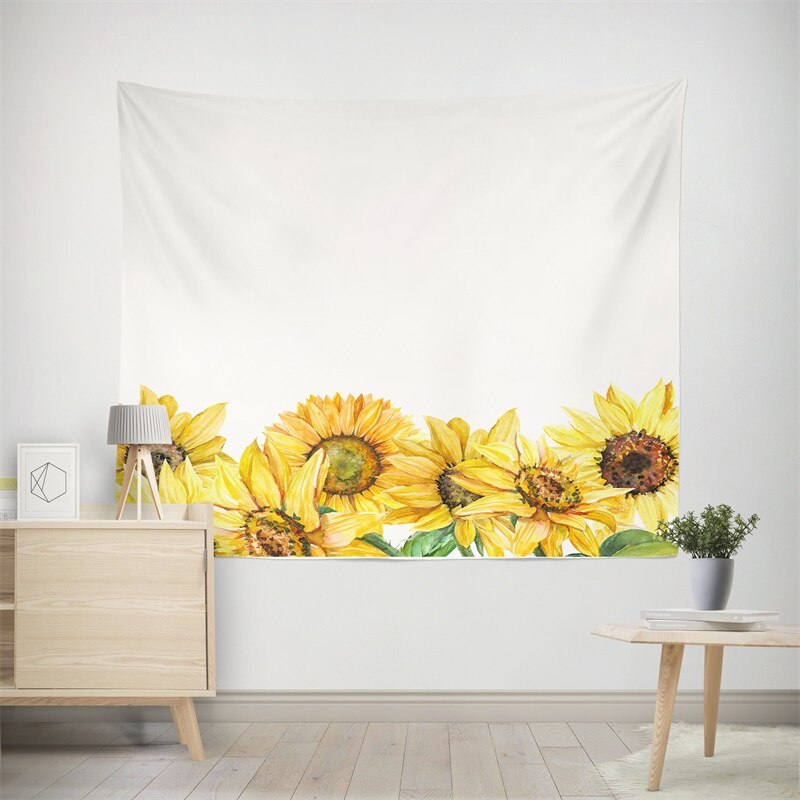 Floratapastra tapisserie murale de tournesol Tropical | Tapis mural suspendu, nappe de Table 95*73cm: 4