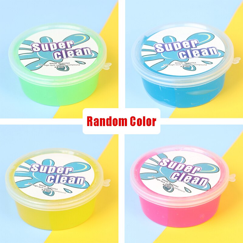 1PC Car Interior Dashboard Air Vent Cleaner Gel Keyboard Cleaning Wash Mud Mobile Computer Gap Dust Dirt Remove Soft Glue Tool: Random Color