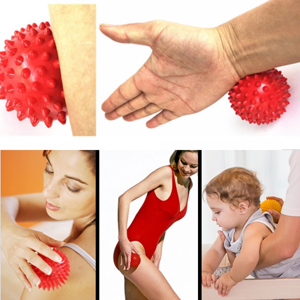Fdbro 7cm pvc såler pinnsvin sensorisk trening grip ballen bærbar fysioterapi ball fitness pvc hånd massasje ball gratis innlegg