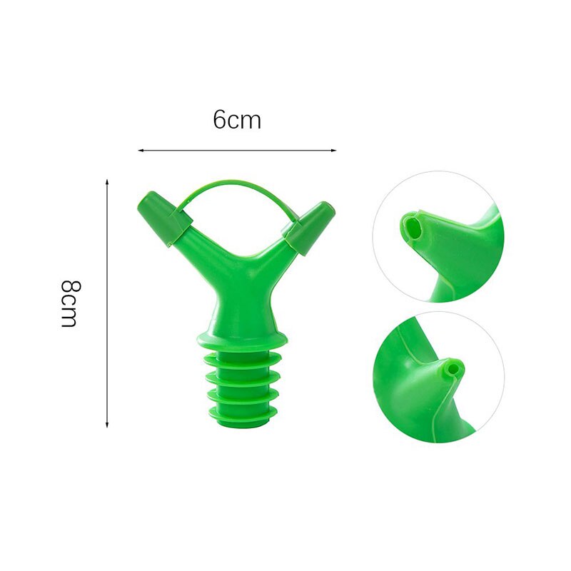 1 Pc Dubbele Kop Vloeibare Stopper Siliconen Sojasaus Deflector Wijn Vloeibare Stopper Fles Deflector Koken Keuken Tool