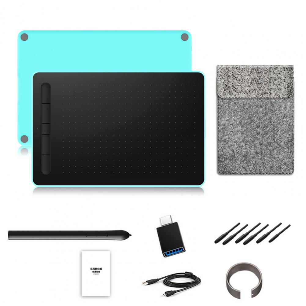 11.5*7.5 inch Digital Pen Digital Drawing Online Drawing Teaching Graphic Table with 5 Shortcut Keys kit for Android : Blue