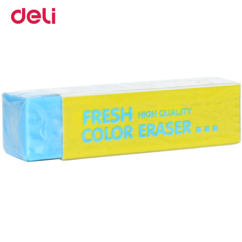 Deli Pencil Eraser Candy Colors Cute Style Stationery Rubber Practical Normal Office Eraser Student Learning Stationery