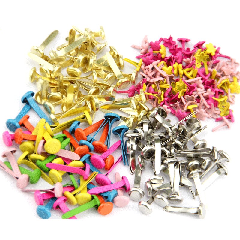Mini clavos de Metal con patrón de mezcla, hechas a mano álbum de recortes de manualidades, accesorios para manualidades, decoración del hogar, sujetador con adornos Brad, 30 Uds.