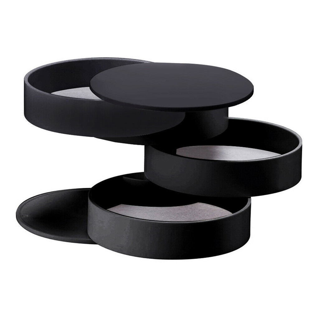 Mode Vrouwen Sieraden Opbergdoos 4-Layer Draaibaar Sieraden Accessoire Opbergvak Met Deksel Voor vrouwen