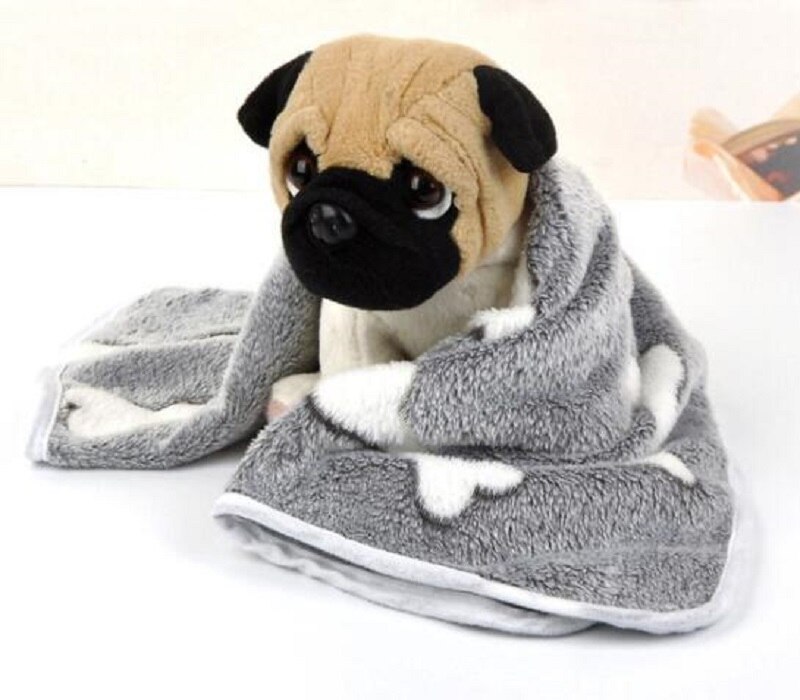 Pet Blanket Winter Dog Cat Bed Mat Foot Print Warm Sleeping Mattress Dogs Cats Coral Fleece Warm blanket Pet Supplies