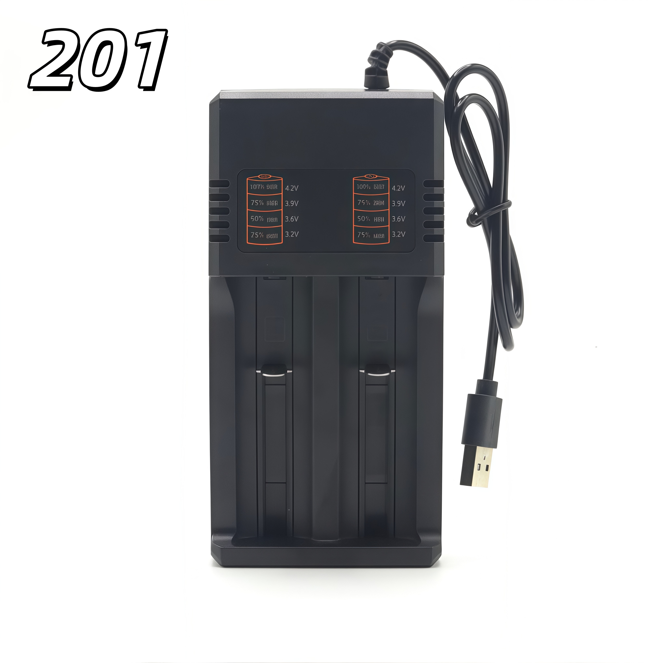 Batteria al litio ricaricabile 3.7v 18650 12000 + caricabatterie: ampiamente utilizzata per torce elettriche e vari dispositivi elettronici: Grigio chiaro