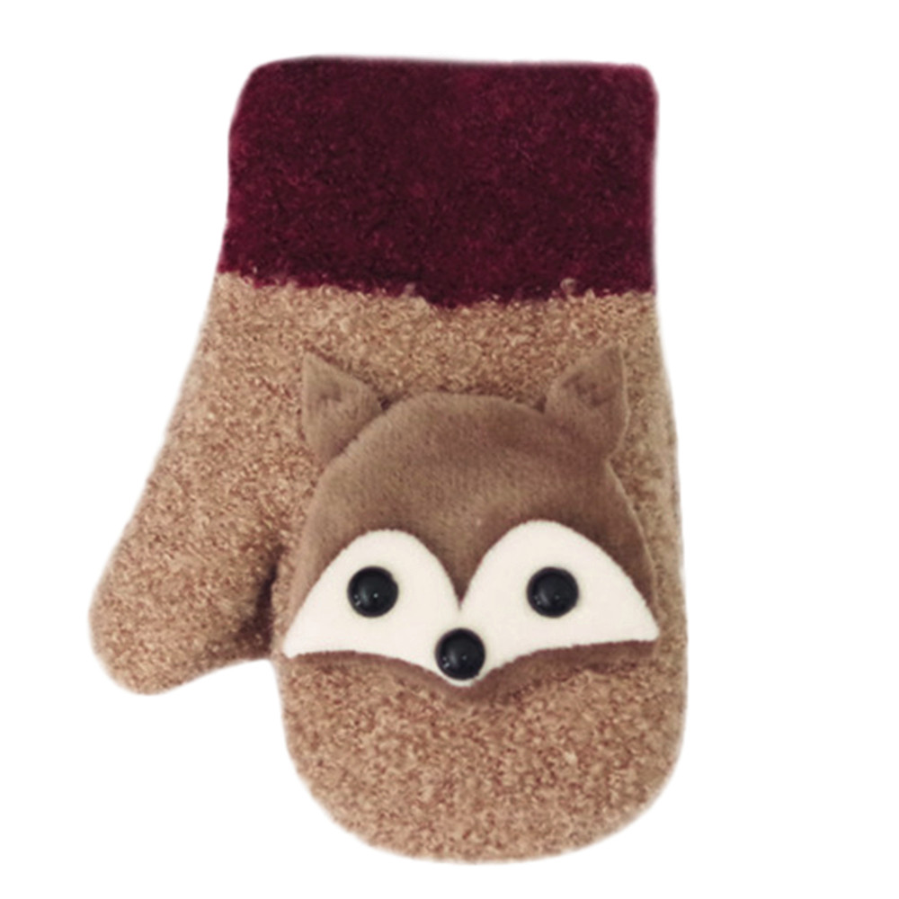 Kerstmis Peuter Baby Winter Handschoenen Leuke Thicken Stiksels Meisjes Jongens Van Winter Warm Bandjes Handschoenen Wanten M840 #