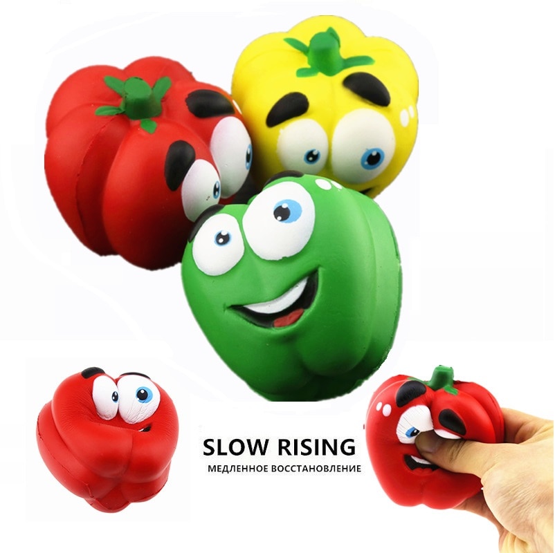 Jumbo Squishy Zachte Trage Stijgende Peper Groenten Squishi Speelgoed Voor Kind Antistress Speelgoed Funy Squeeze