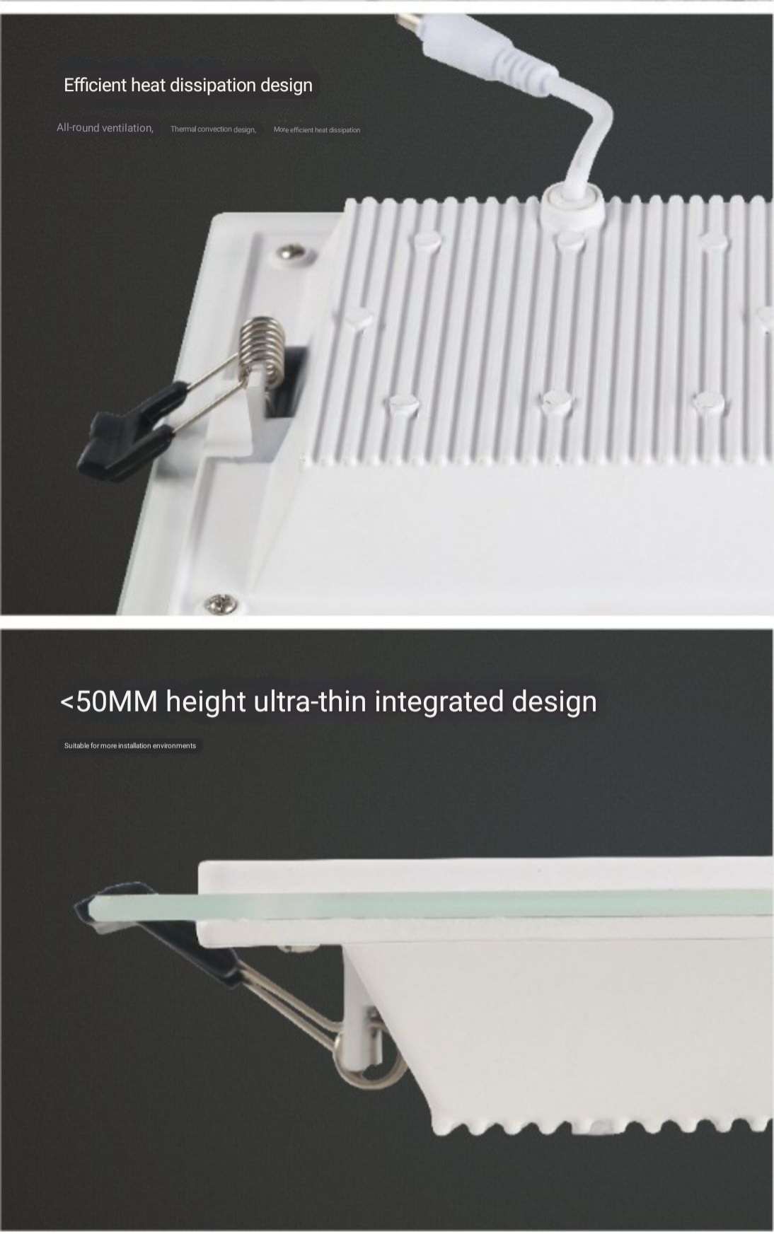 LED-downlight voor huishoudelijk gebruik Ingebouwde 5W COB-spots met opening van 75, drie kleuren dimlicht voor gangen Ultradun