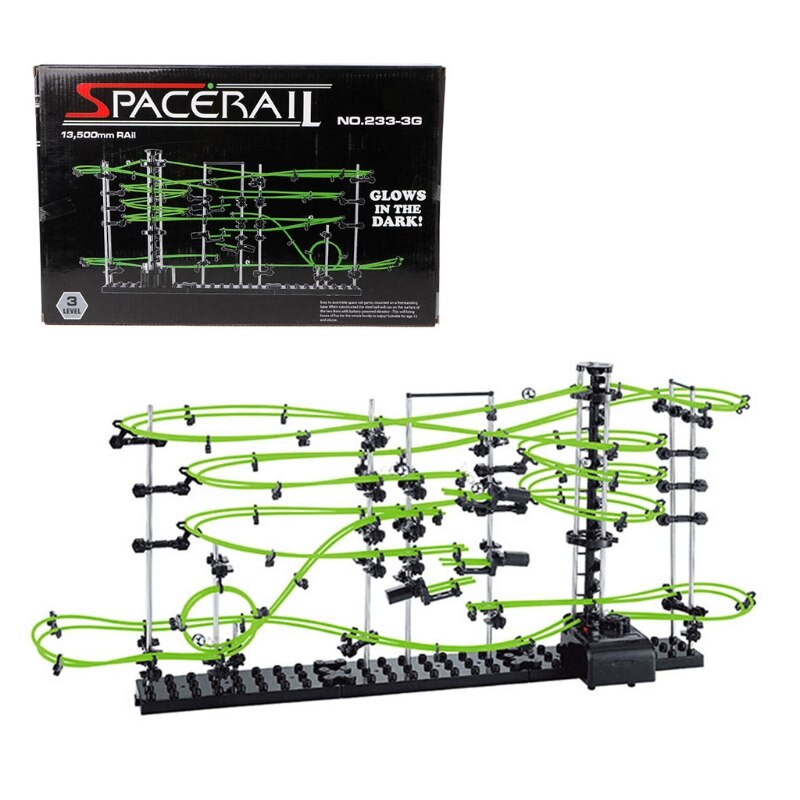 Space coaster spacerails gløder i mørket 13500mm skinne niveau 3 spil 2333g