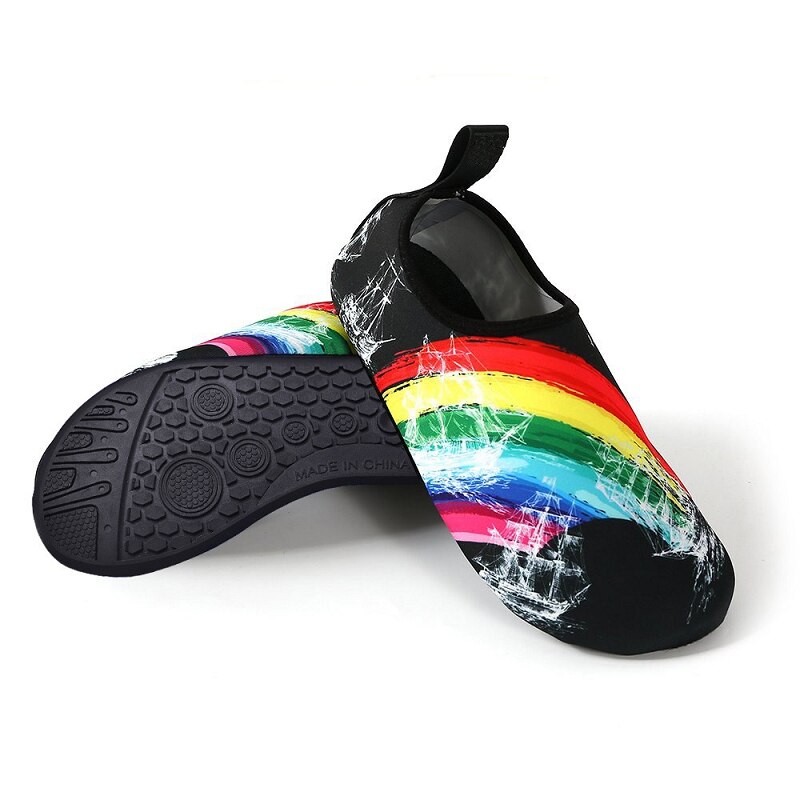 Zomer Regenboog Patroon Strand Slip-On Sneakers Water Sport Surfen Zwemmen Duiken Onderwater Upstream Kreek Schoenen Snel Droog
