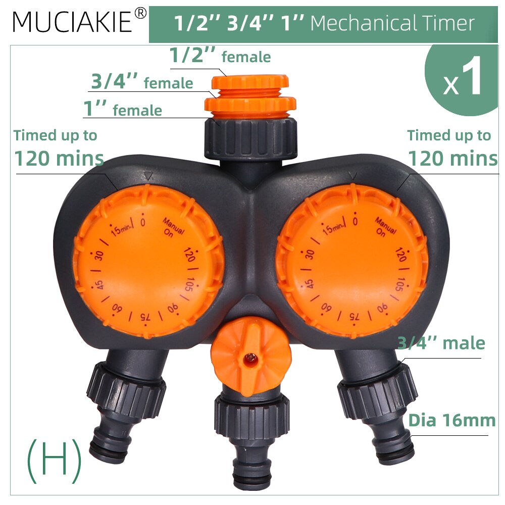 1PC Garden Watering Timer Automatic Irrigation Controller Programmable valve Home Greenhouse Hose Faucet Sprinkler System Tools: H