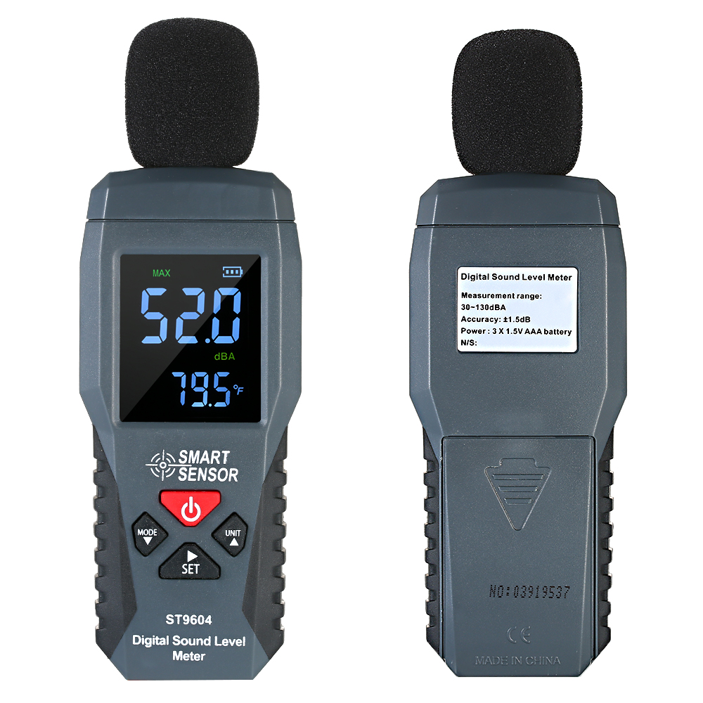 SMART SENSOR Mini Digital Sound Level Noise Meter Decibel Tester 30-130dBA ST9604 Metro Diagnose-Tool