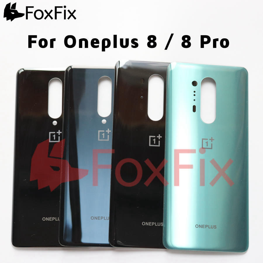 Copertura posteriore Oneplus 8 Coperchio Della Batteria 1 + 8 pro Vetro Posteriore del Portello dell'alloggiamento di Caso per Oneplus 8 pro Posteriore coperchio Della batteria Parti di Ricambio
