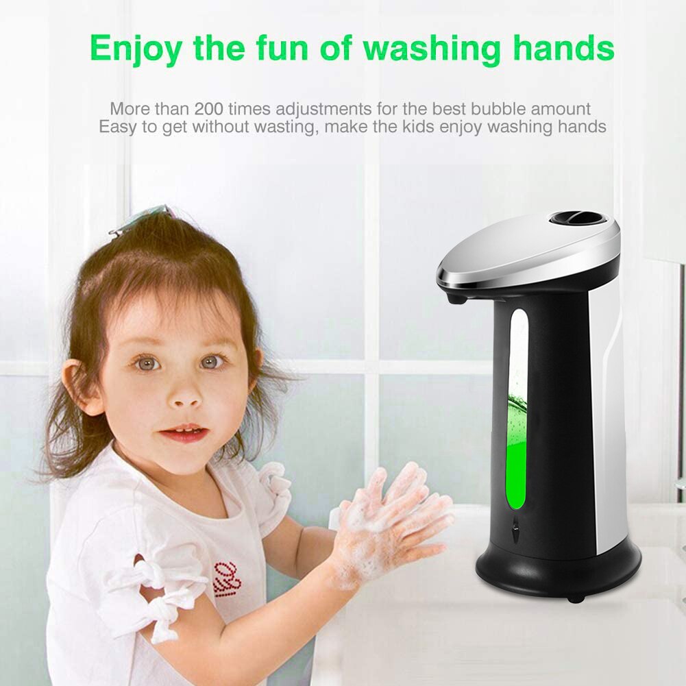 400ml Automatic Soap Dispenser Smart Sensor Hand Wash Liquid Sanitizer Container Plastic Detergent Shampoo Dispensers
