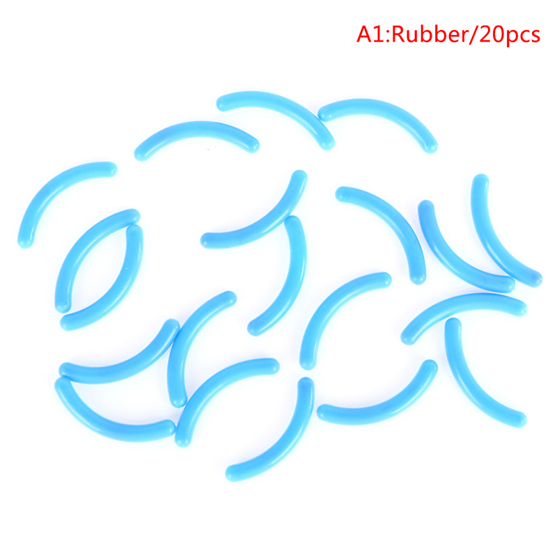 20 stuks damesmode navulling wimperkruller rubber elastische vervanging pad siliconen gel clip pads oogmake-up gereedschap: YELLOW