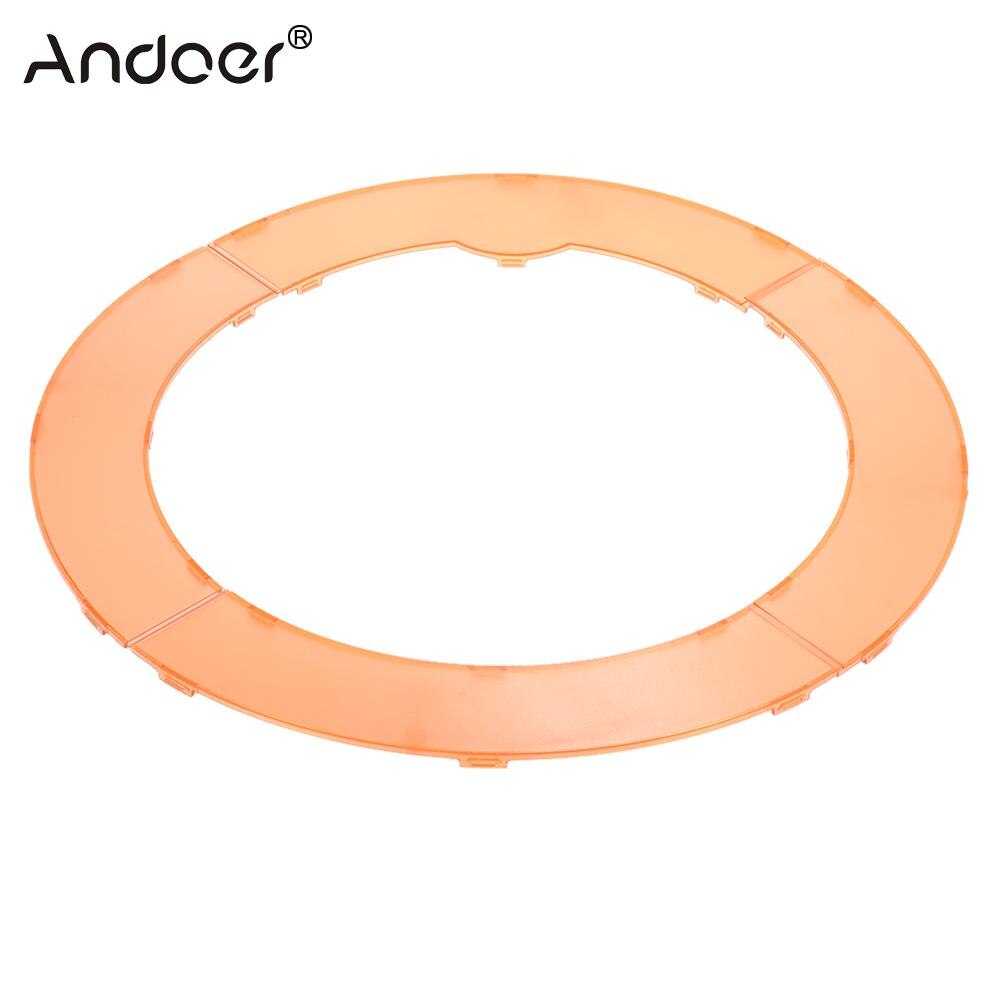 Andoer orange flash speedlite licht kit kleur filter voor neewer 600w5500k ring flitslicht andoer la-650b la-650d fa-75d fa-75c