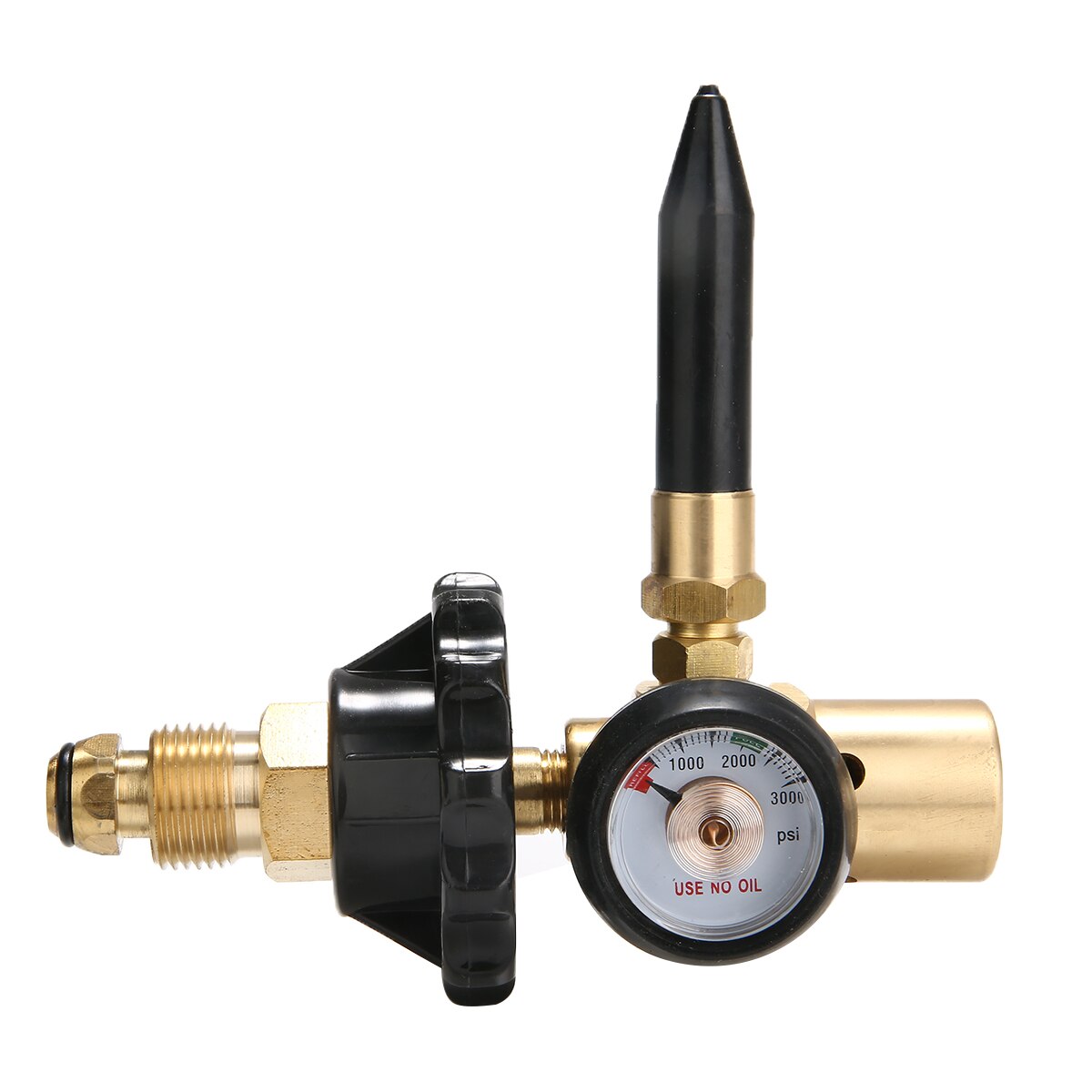 Helium Latex Balloon Inflator Air Flow Regulator with Valve Gauge for G5/8 Tank Valves 3000PSI