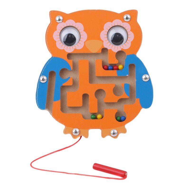 1Pcs Kids DIY Eva Clock Learning Education Toddler Lacing Shoes Montessori Kids Wooden Toys Children Toys: owl