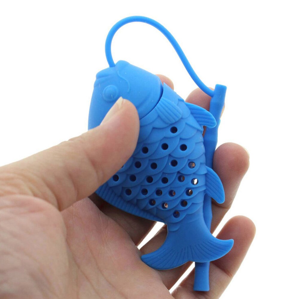 4 Stuks Leuke Siliconen Mode Thee-ei Filters Theezeven Little Fish Thee Leakers Thee Filters Voor Thee Huis