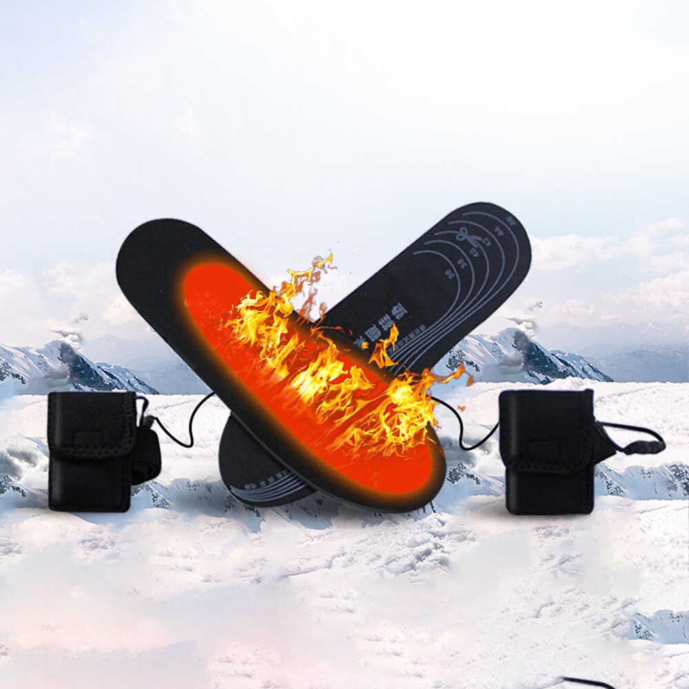 Winter Rechargeable Heated Insoles Ski insoles Outdoor Sports Feet Warming Insoles Thermal Electric Foot Warmer Battery Powered