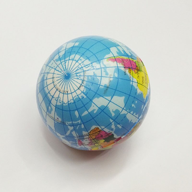 100Mm/63Mm Anti Stress Relief World Map Foam Bal Atlas Globe Palm Bal Planeet Aarde Bal Speelgoed voor Kinderen