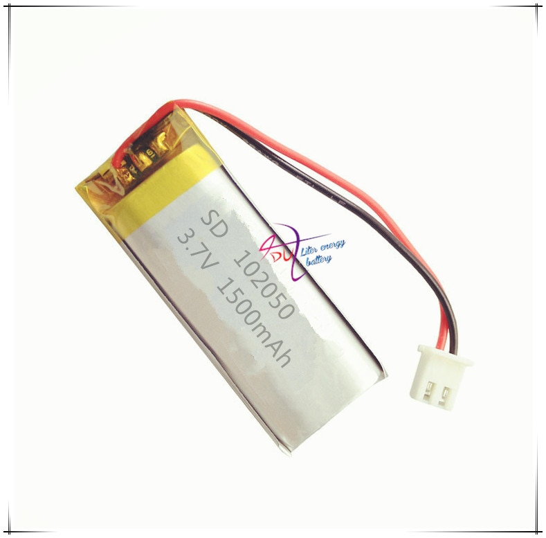 XHR-2P 2.54 3.7 V 1500 mAh 102050 polimeri di litio batteria macchina di apprendimento Cavaliere registratore di traffico